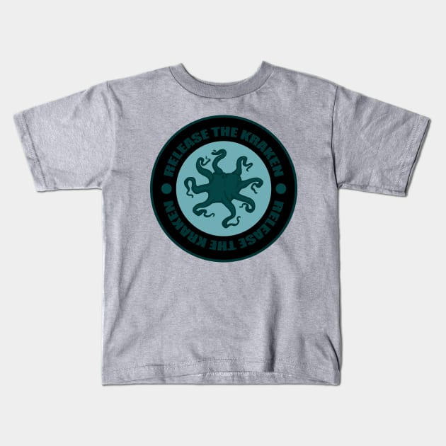 release the kraken Kids T-Shirt by Marthin